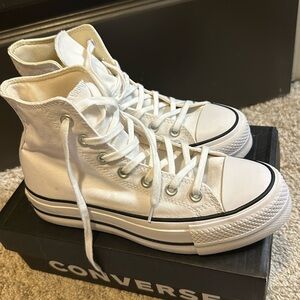 White platform converse
